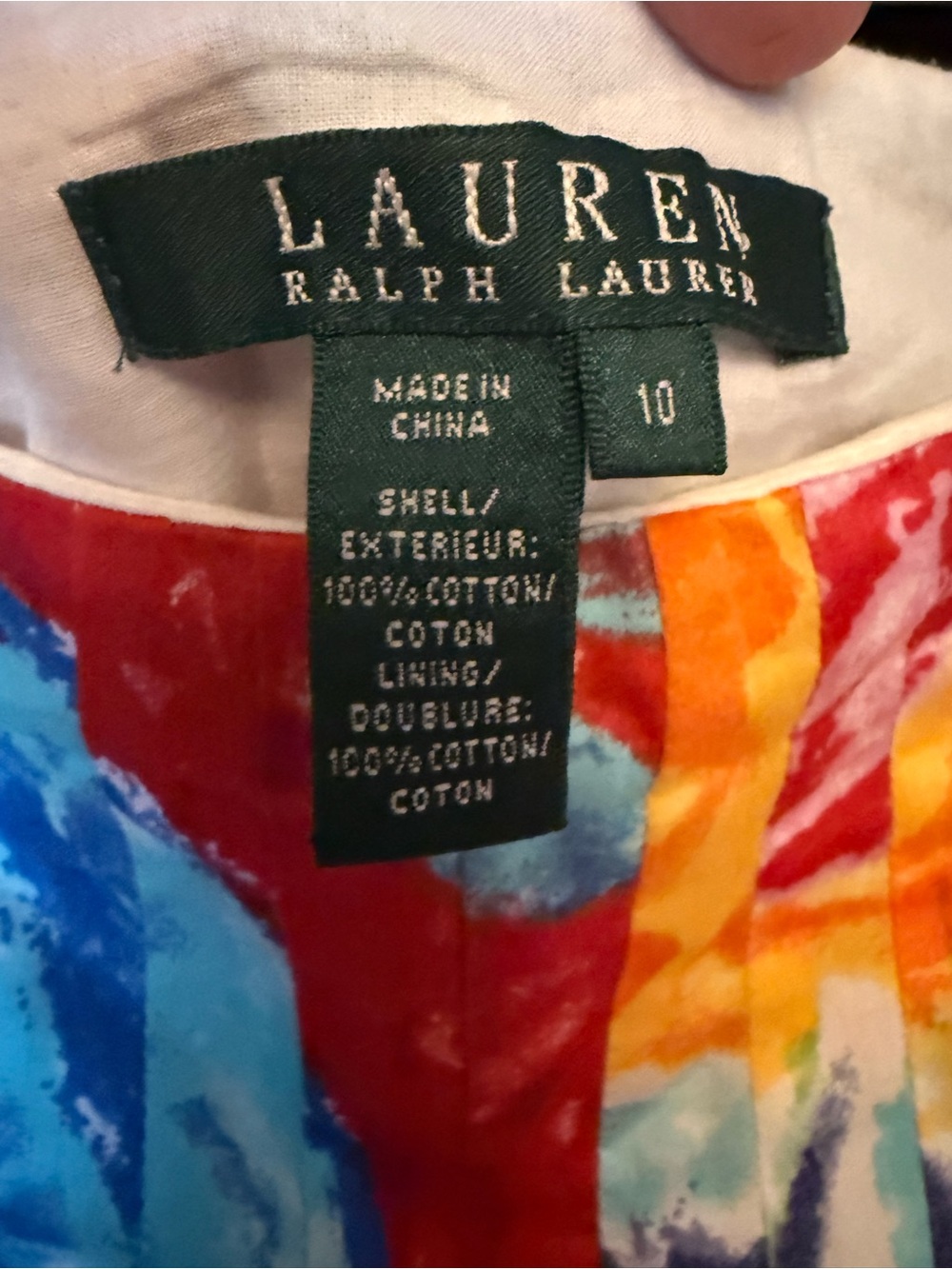 Ralph Lauren Bright Multicolor Floral Dress — Red, Orange, Blue - Picture 4 of 8